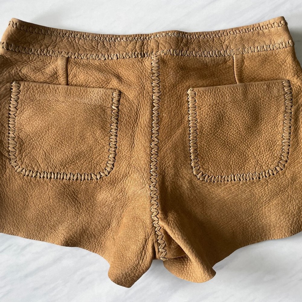 Polo Ralph Lauren Suede Fringe Lace-up Shorts - Picture 2 of 4